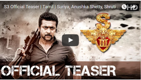 Singham-3 Official Teaser|Tamil Movie|Suriya Anushka Shetty,Shruti Hassan