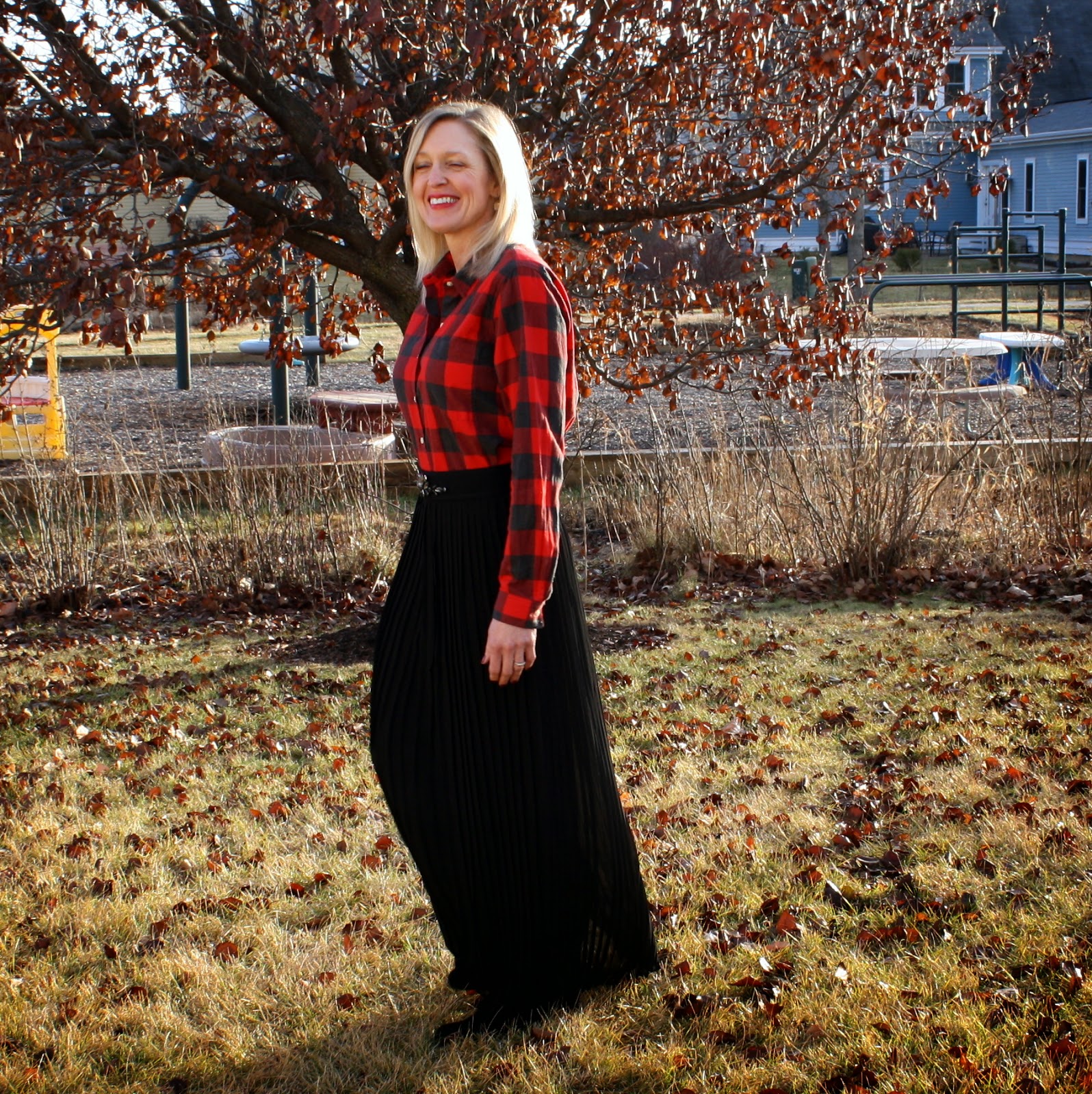 how to dress up buffalo plaid