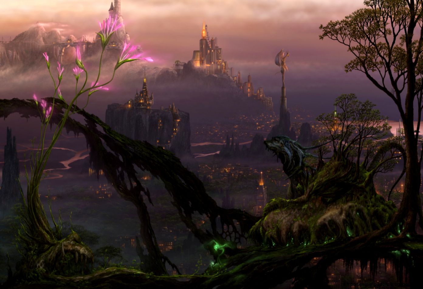 Kazumasa Uchioartist fantasy art landscapes cities magic castle