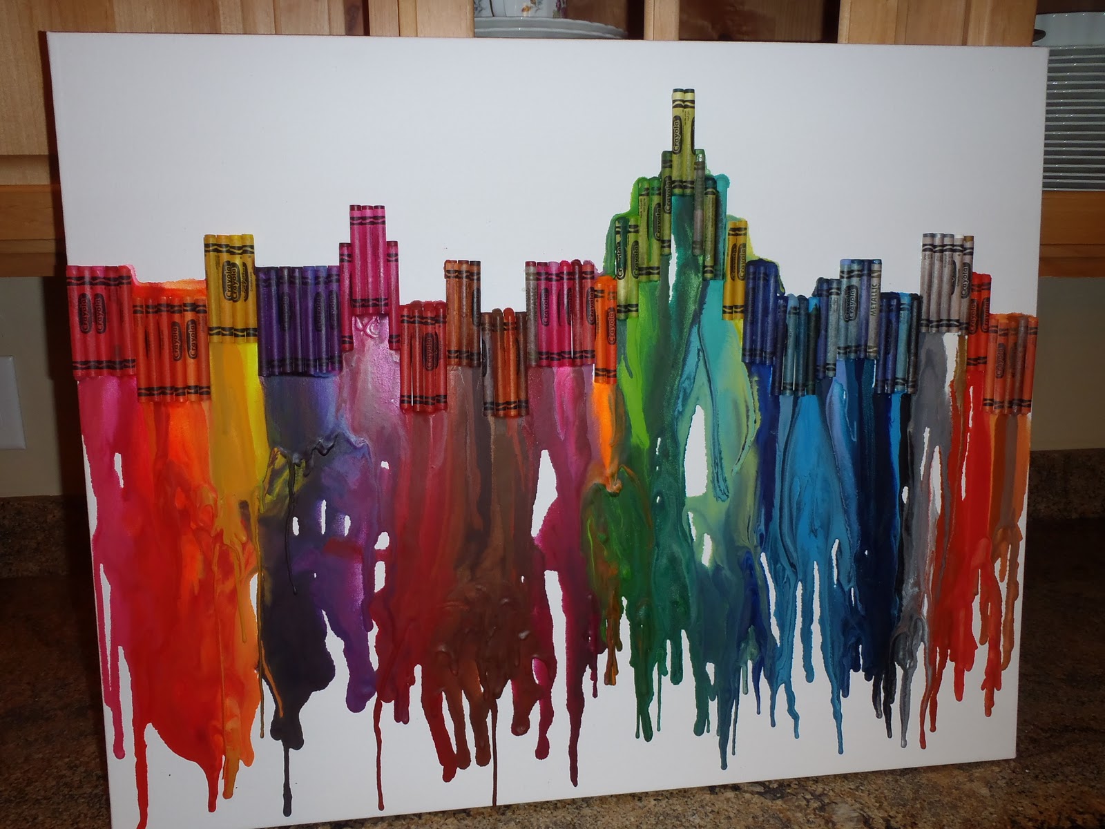 Cityscape Crayon Art Crayon Art Diy Crayon Crafts Crayon Art