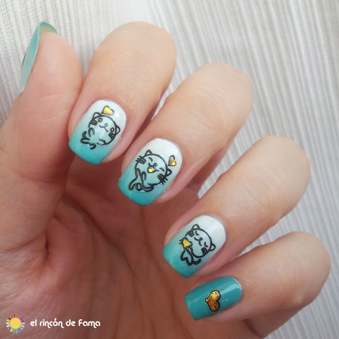 CUTE CATS STICKERS NAIL ART