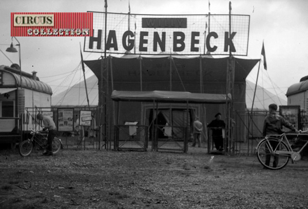 La façade d'entrée du  Cirque Willy Hagenbeck  1959