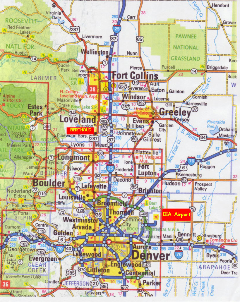 Printable Map Of Denver Printable Map Of Denver