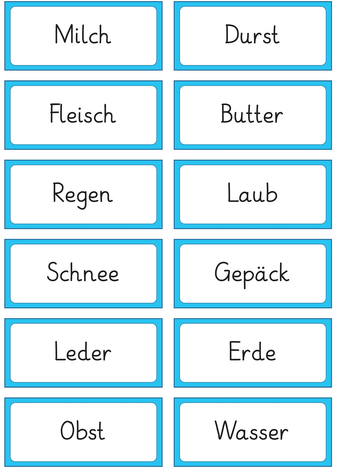 Lernstübchen Nomen nur in der Einzahl