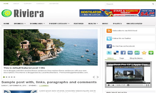 Riviera Blogger Template