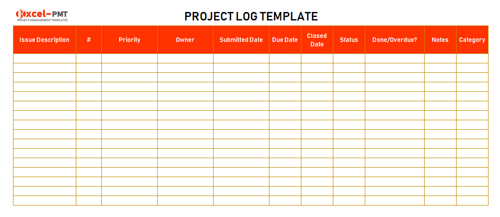 Project Log book example