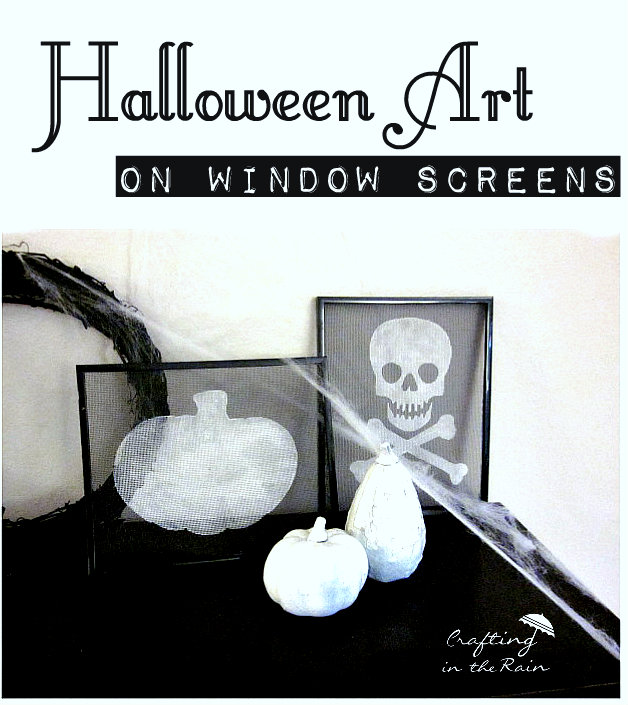 halloween images on window screen