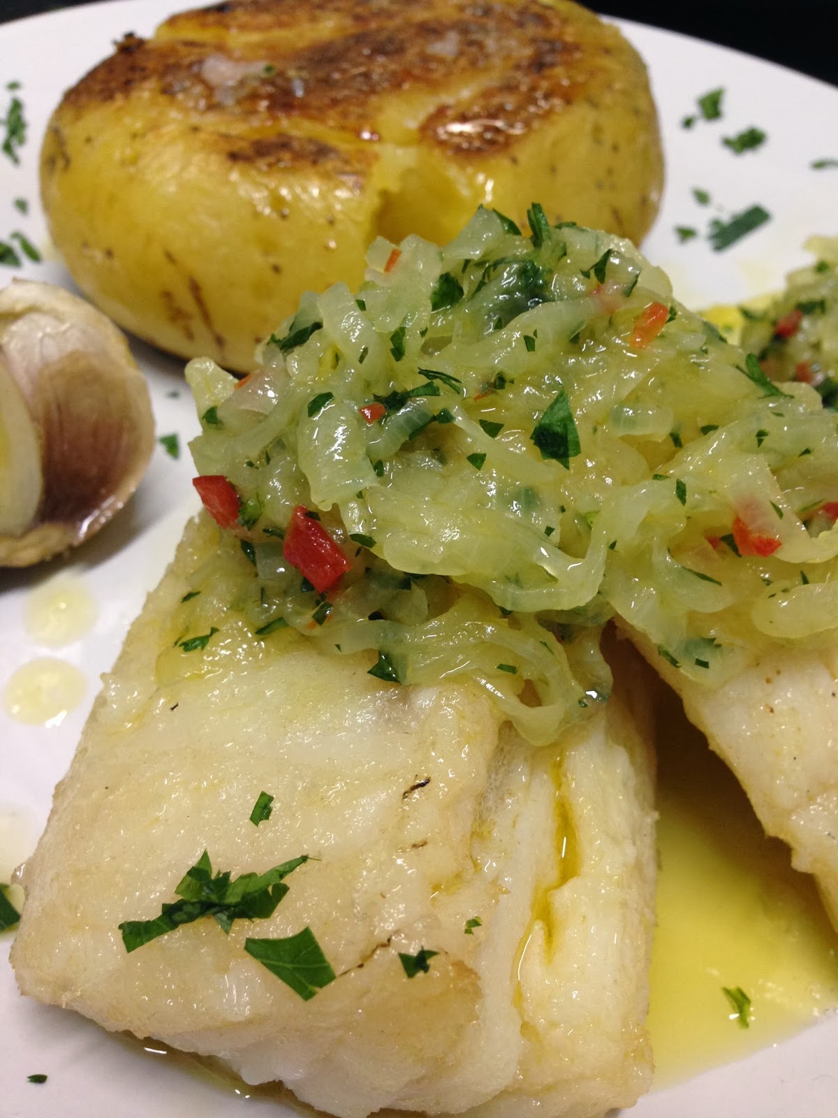 Bacalhau com batata ao murro