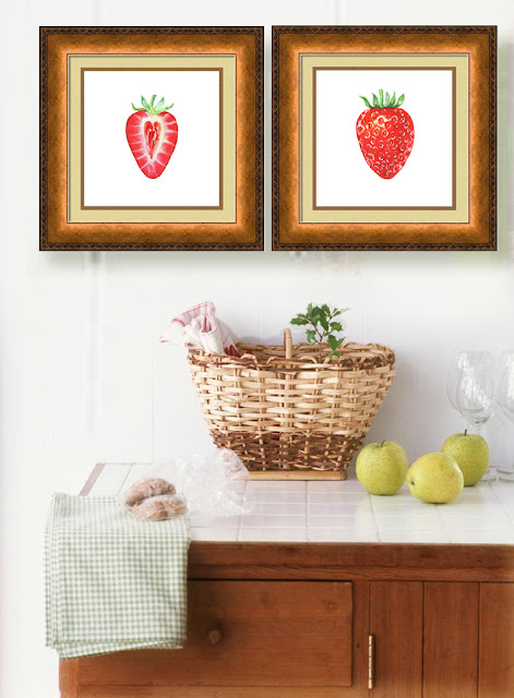 Irina Sztukowski Strawberry Serendipity Realistic Watercolor