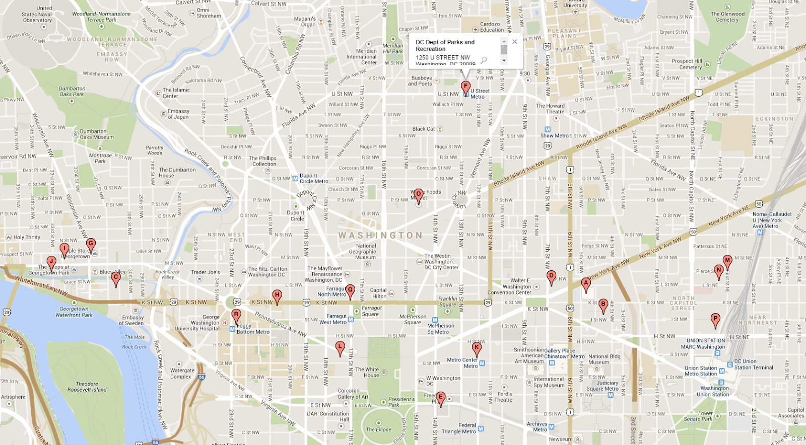 bloomingdale closest Park(ing) Day locations to Bloomingdale are in