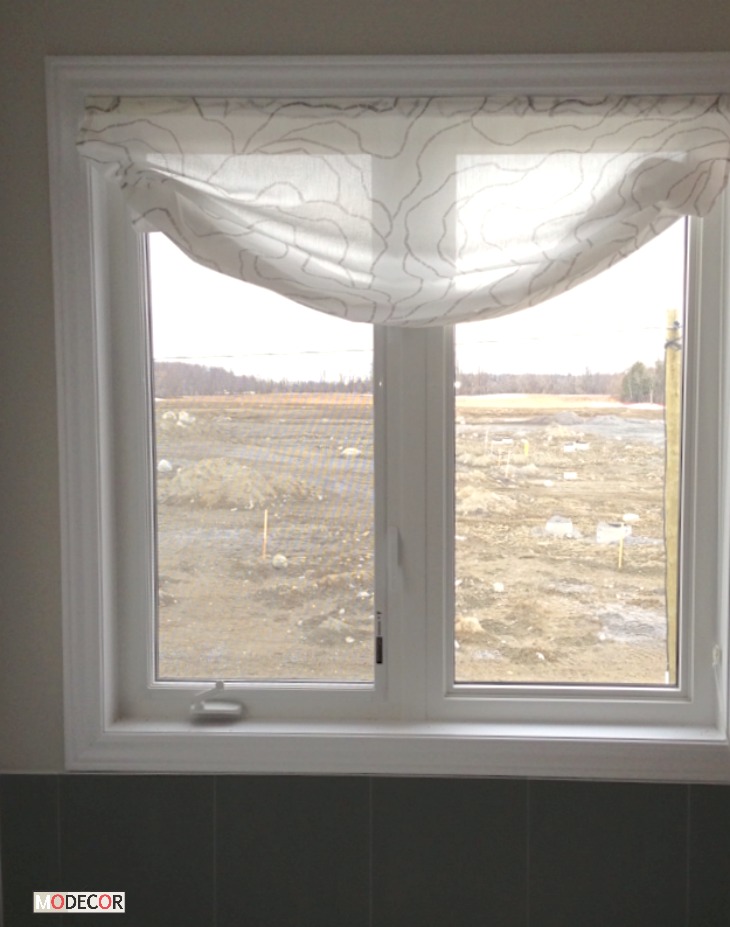 Maureen at Modecor Muses EASY BATHROOM WINDOW TREATMENTS...