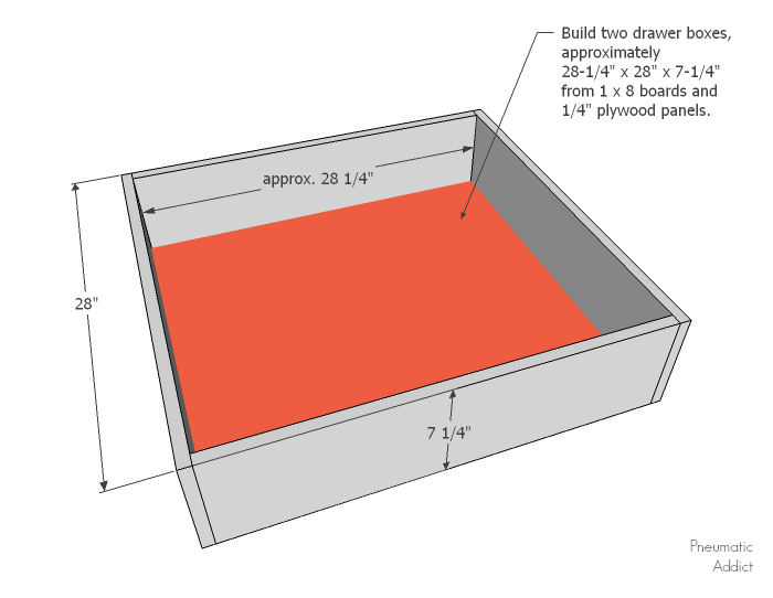 How to Build a Futon Base with Storage Drawers Pneumatic Addict