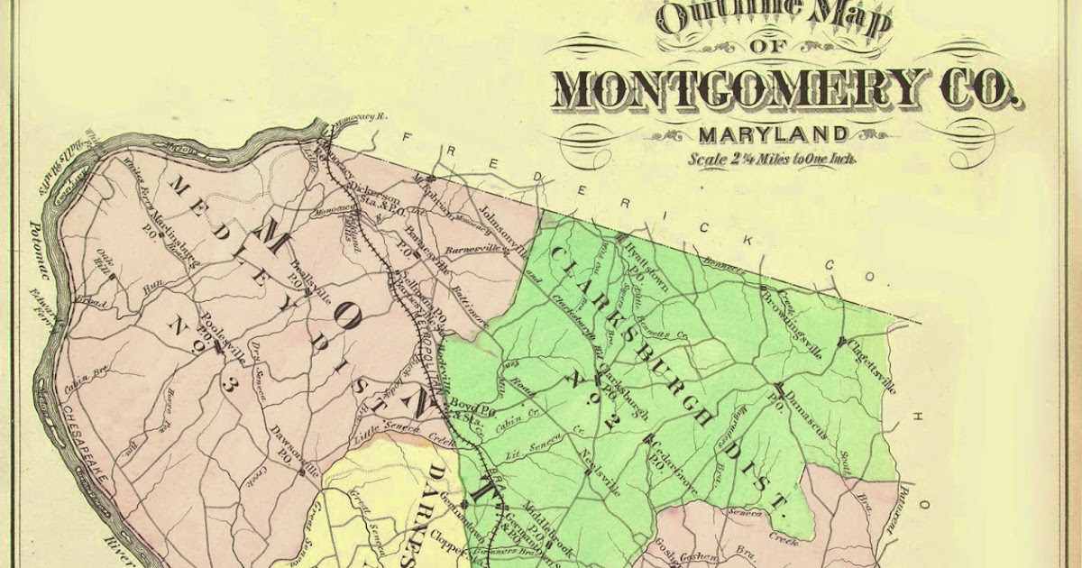 Maryland Maps and Photographs: 1878 Map of Montgomery County
