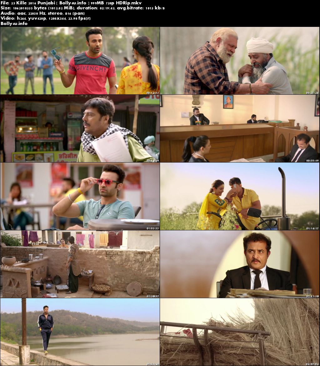 Screen Shoots of Watch Online 25 Kille 2016 HDRip 999MB Punjabi Movie 720p Free Download Bolly4u.info