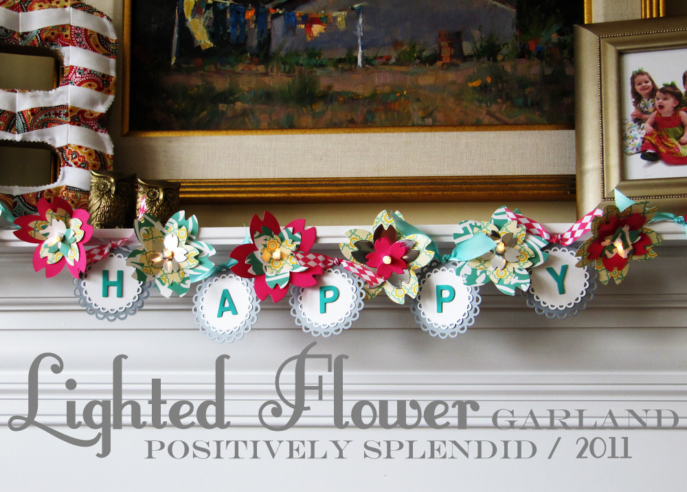 Lighted Flower Garland Tutorial - Positively Splendid {Crafts, Sewing ...