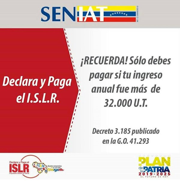 Gaceta Oficial exoneración pago de ISLR a las personas naturales Gaceta Oficial exoneración pago de ISLR a las personas naturales