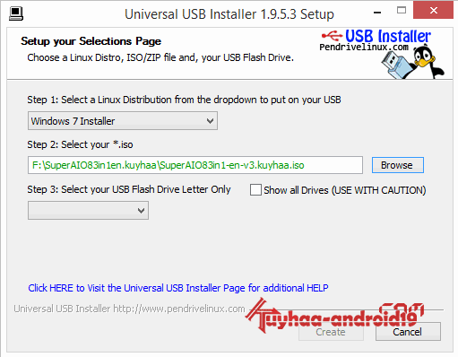 how to turn off universal usb installer