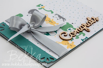 Hello Baby Card using Project Life by Stampin' Up! with a Bow on it!