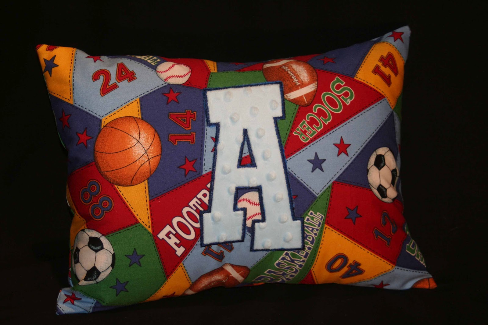 Vintage Sports Plaid Personalized Nursery Pillow