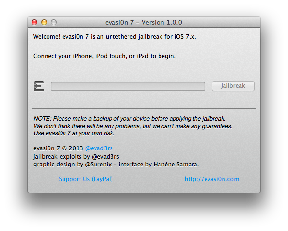 Evasi0n7 for iOS 7.0.4 & iOS 7 Jailbreak