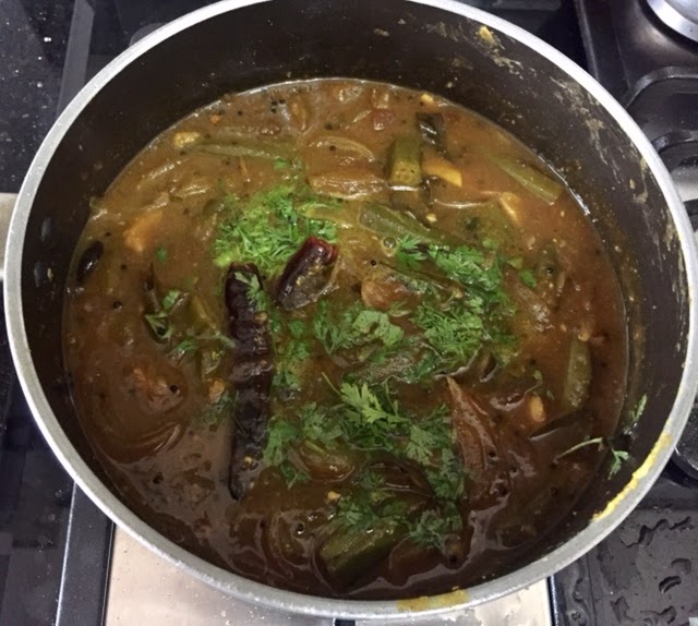 Shobha's Food Mazaa BENDAKAYA PULUSU / ANDHRA STYLE TANGY OKRA CURRY