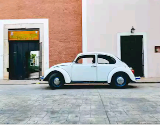 Car in negative space 