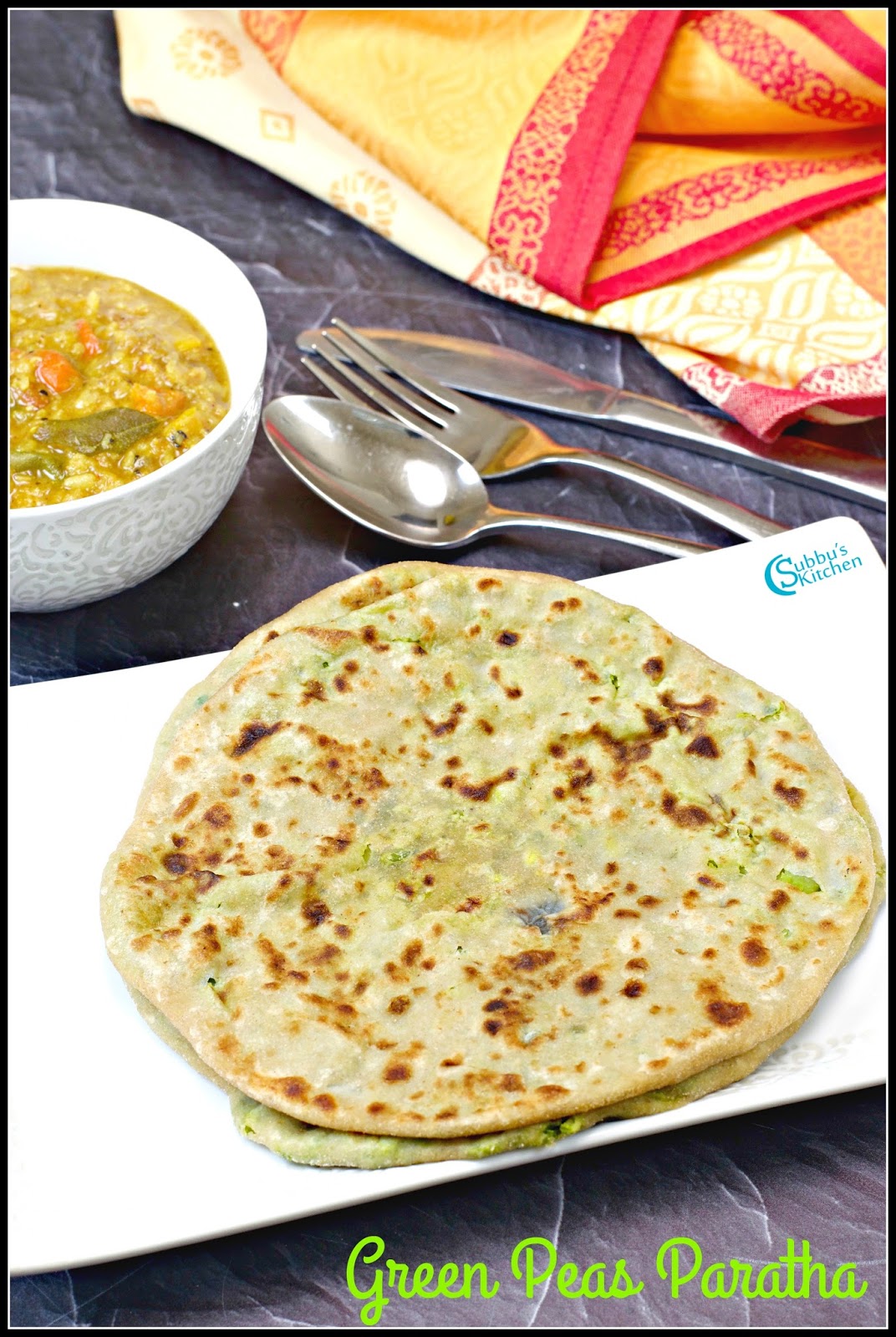 Green Peas Paratha Recipe GreenPeas Stuffed Indian Flat Bread