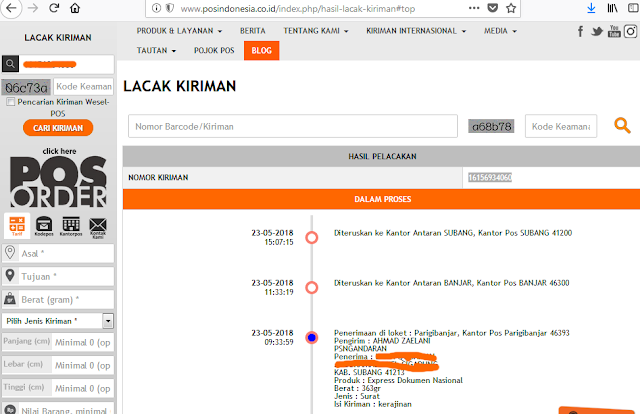 Cara Cek Nomor Resi dan Status Pengiriman Barang Pos Kilat Khusus