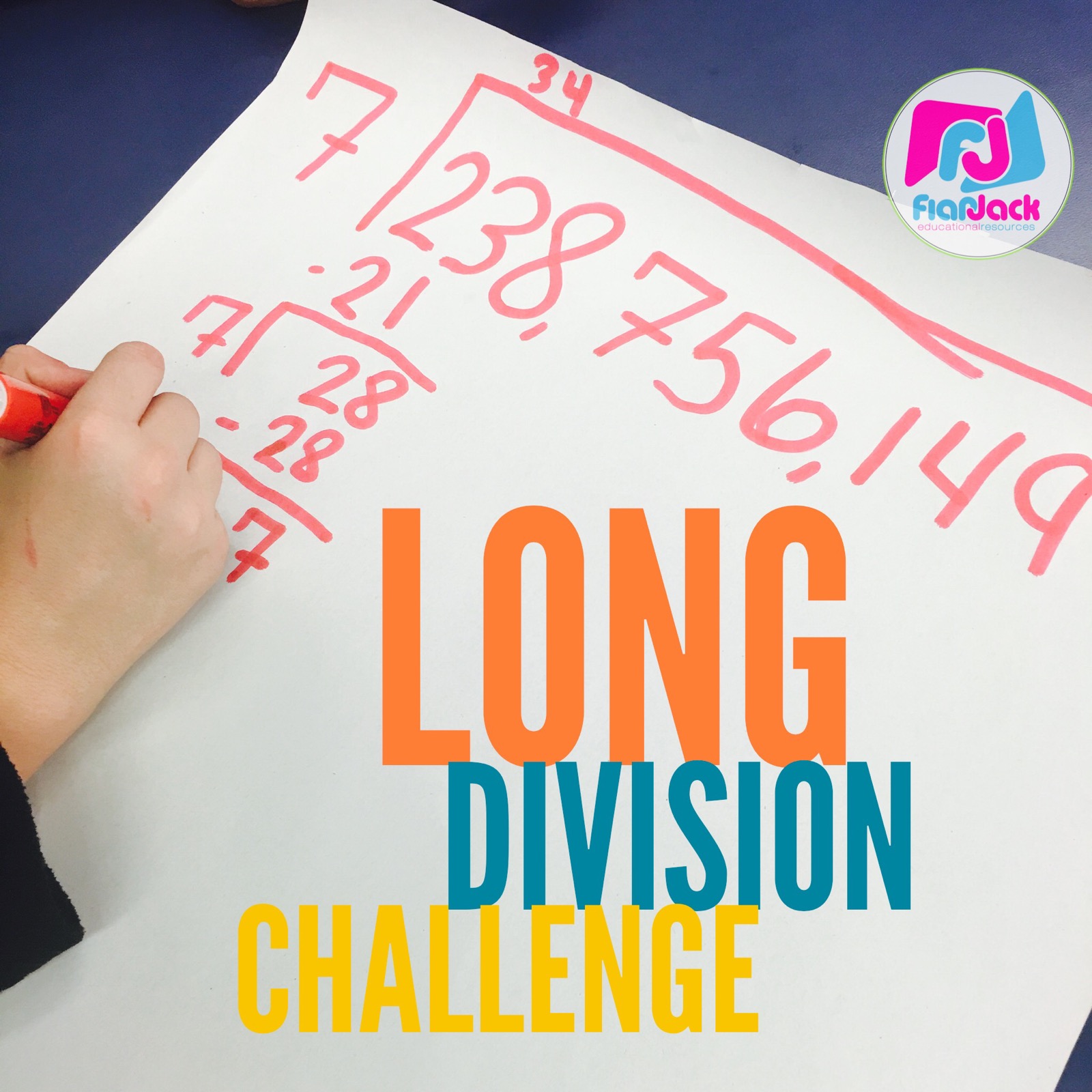Fun Long Division Challenge Activity - Low Prep - FlapJack