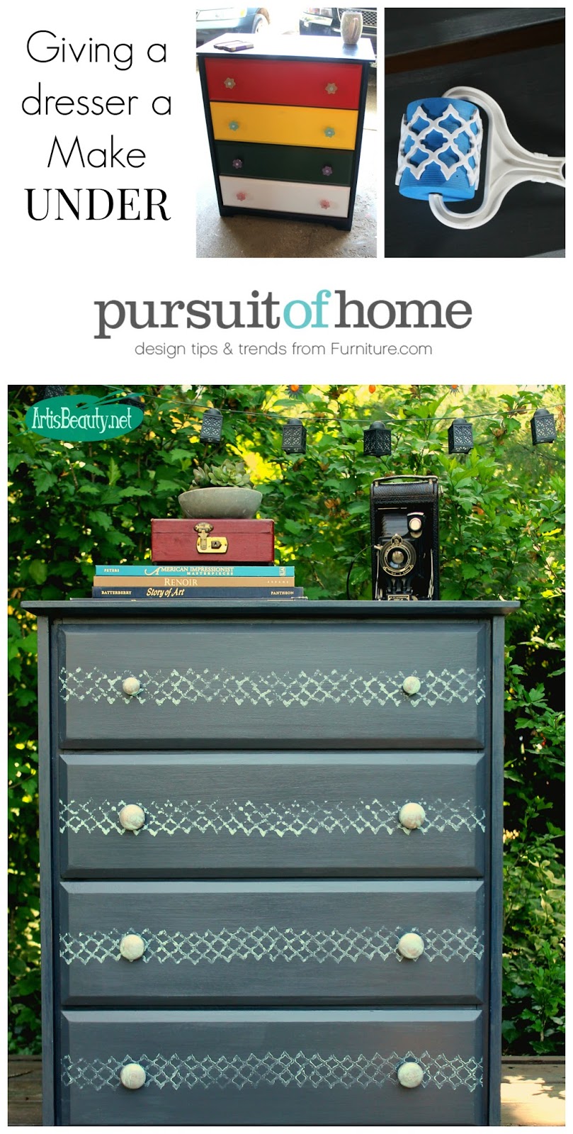 ART IS BEAUTY Giving and Outdated dresser a MAKEUNDER home expert series