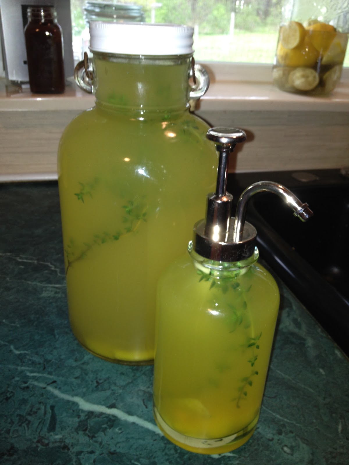 Health Starts in the Kitchen DIY LemonThyme Hand Soap