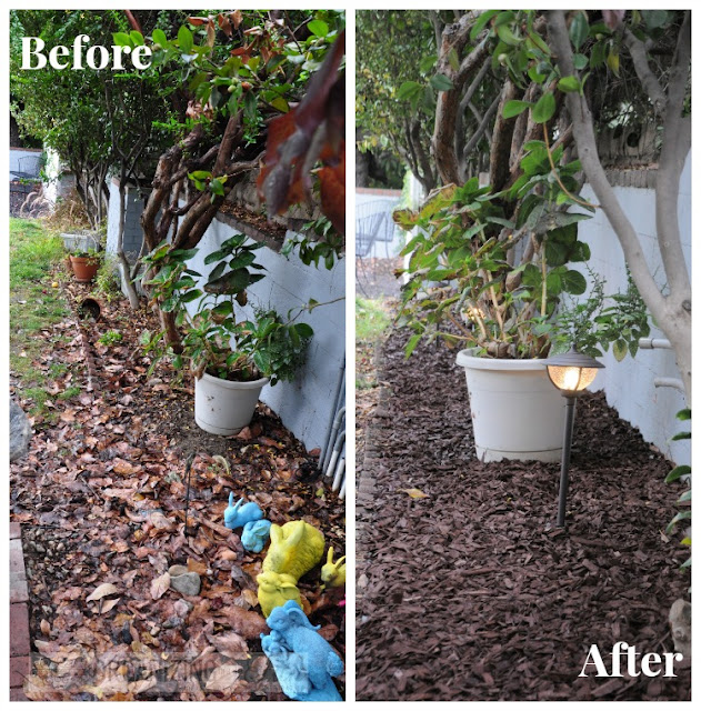 Before and After of cleared up backyard :: OrganzingMadeFun.com Before and After of cleared up backyard :: OrganzingMadeFun.com