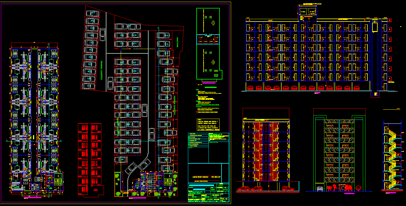 2 Bedroom Apartment Floor Plan in AutoCAD