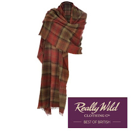 REALLY WILD Cashmere Mix Wrap in Claret 