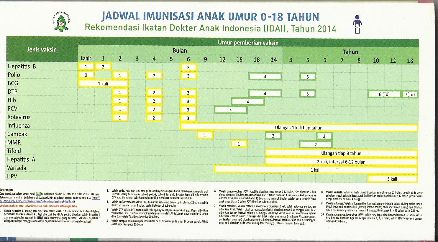 JADWAL IMUNISASI IDAI 2013 PDF