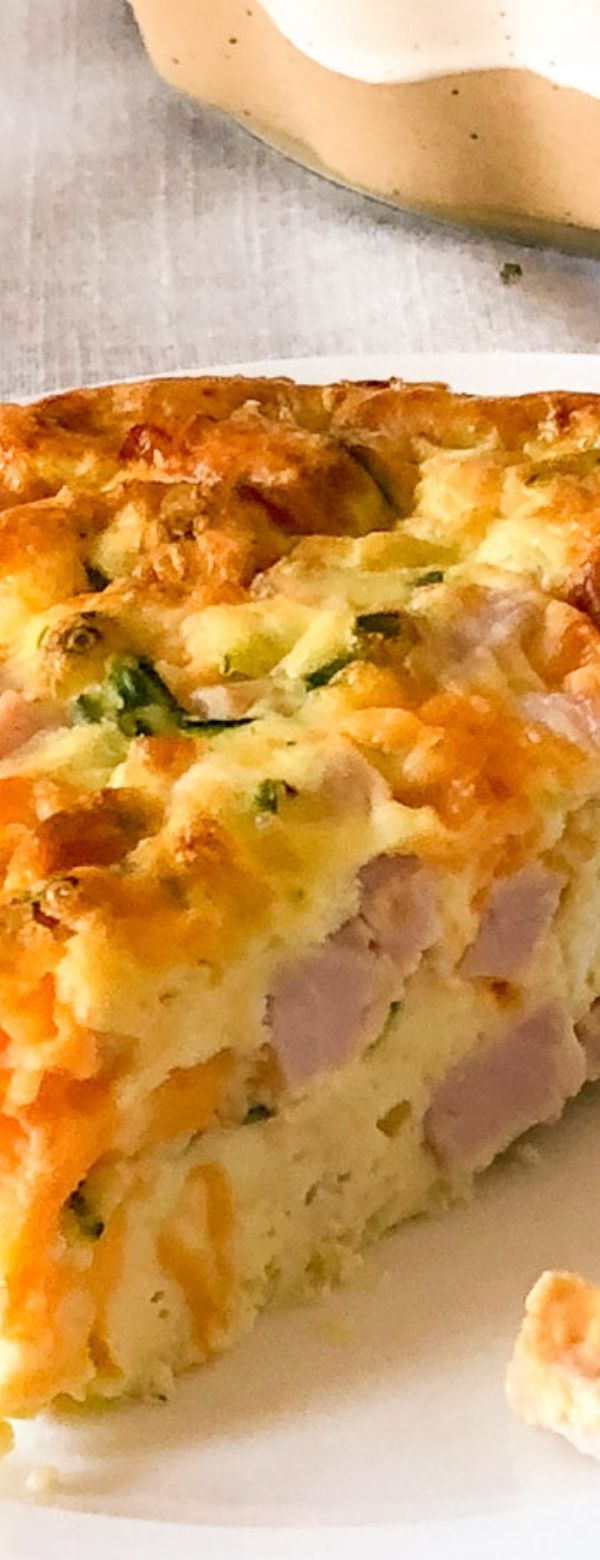 Crustless Ham and Cheese Quiche (Keto) Foods for healthy diets