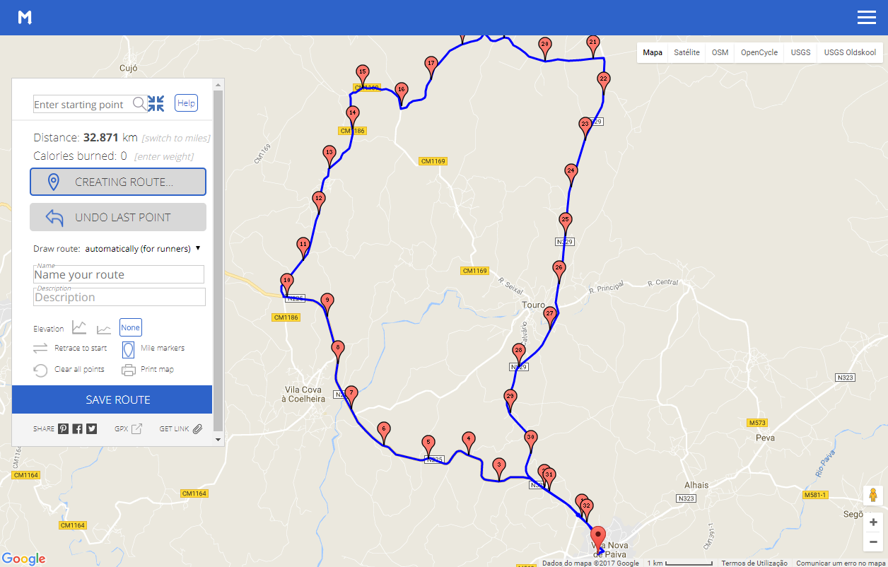 GMAP Pedometer Como traçar rotas para as voltas de bicicleta