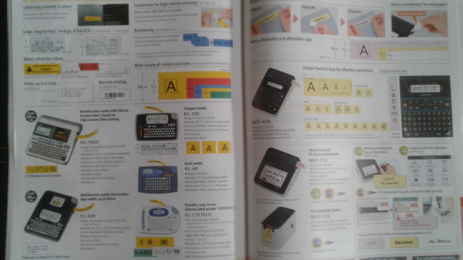 Casio Kl-60 Label Printer Manual