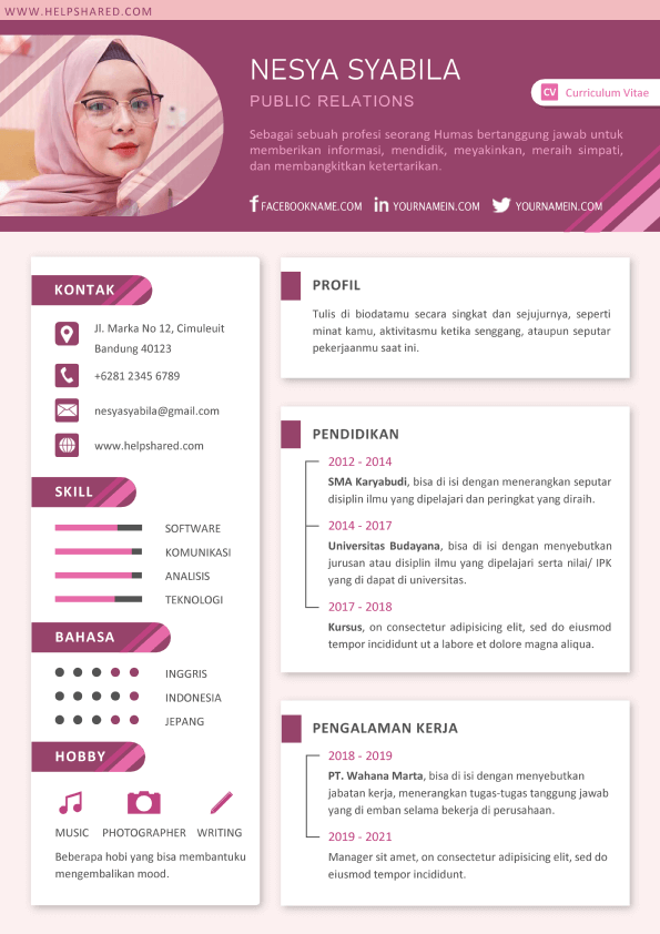 contoh-cv-lamaran-kerja-kreatif-menarik-curriculum-vitae Contoh CV Lamaran Kerja Kreatif Menarik Curriculum Vitae