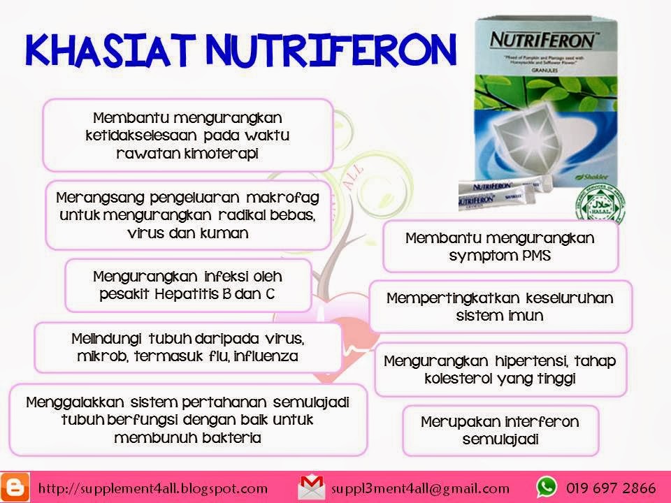 Khasiat Nutriferon Untuk Sistem Imunisasi dan Testimoni 