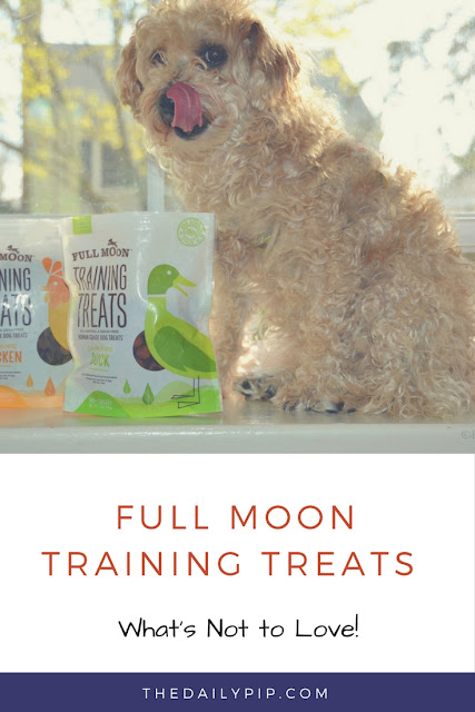Dogs love Full Moon Training Treats Full Moon Training Treats are bite-sized, flavor-filled, all natural healthy dog treats perfect for training rewards