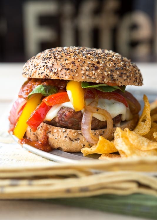 Recipe Sausage and Peppers Burger