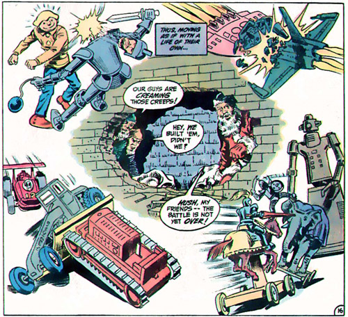 A knight on an elephant? Toy-Man, you've gone too far!