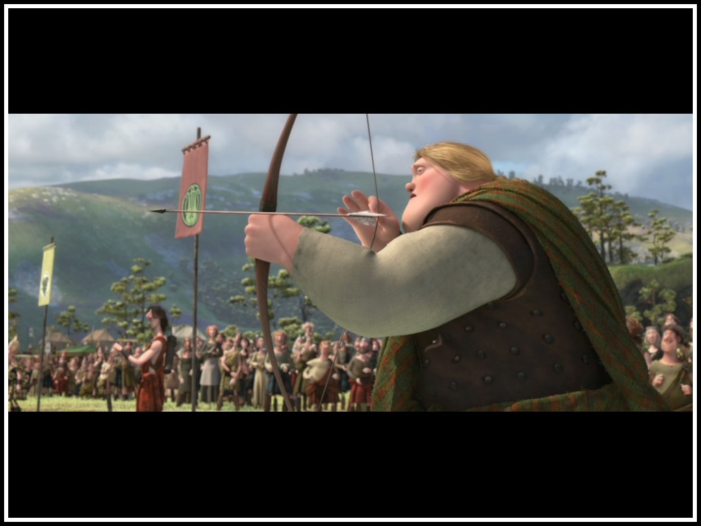 An archer at the marriage competition in Brave 2012 animatedfilmreviews.filminspector.com