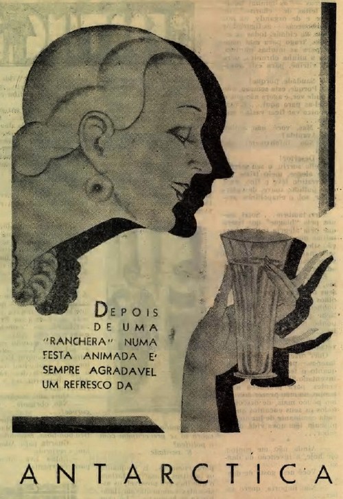 Propaganda antiga da Cerveja Antarctica veiculada em 1933 