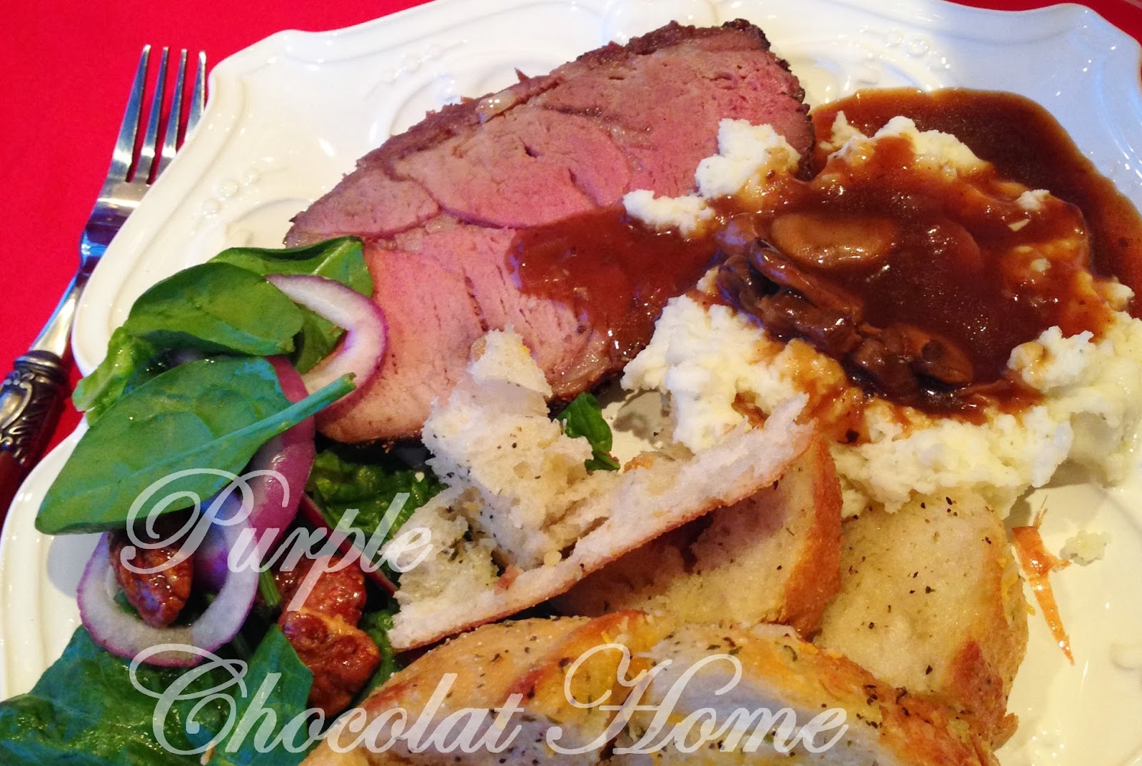 Prime Rib with Mushroom Sauce Made Easy Purple Chocolat Home