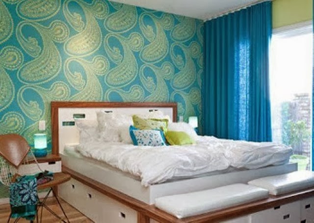 Desain Wallpaper  Dinding  Cantik Untuk Kamar  Tidur 