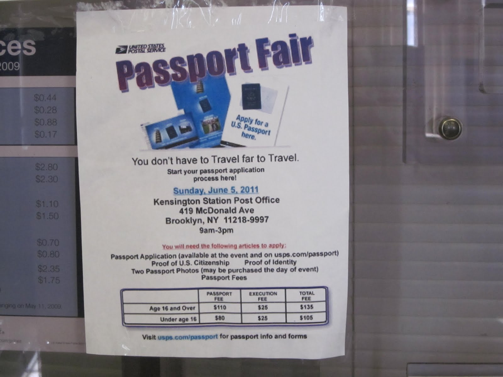 KARMABrooklyn Blog KENSINGTON POST OFFICE PASSPORT FAIR FLYER