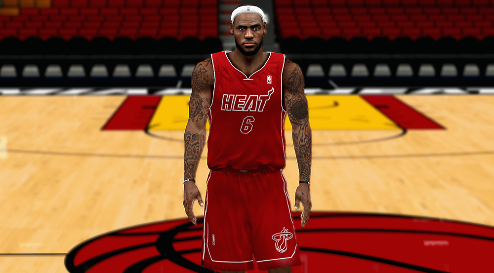 NBA 2K14 Miami Heat Red Zone Jersey Mod 
