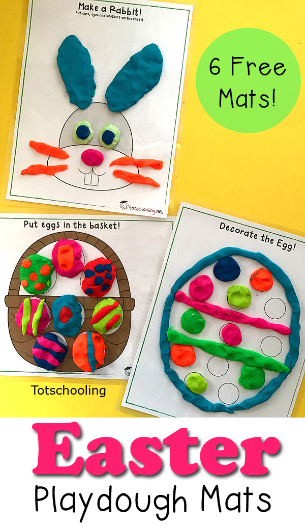 Free Easter Playdough Mats  Totschooling - Toddler, Preschool,  Kindergarten Educational Printables